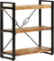 vidaXL - Boekenkast - 3-laags - 77x30x80 - cm - massief - mangohout - en - ijzer