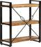 vidaXL - Boekenkast - 3-laags - 77x30x80 - cm - massief - mangohout - en - ijzer
