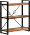 vidaXL - Boekenkast - 3-laags - 77x30x80 - cm - massief - recycled - hout - en - ijzer