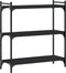 vidaXL - Boekenkast - 3-laags - 80x30x86 - cm - bewerkt - hout - zwart