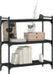 vidaXL - Boekenkast - 3-laags - 80x30x86 - cm - bewerkt - hout - zwart