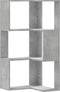 vidaXL - Boekenkast - 3-laags - hoek - 50x50x102 - cm - bewerkt - hout - betongrijs