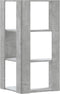 vidaXL - Boekenkast - 3-laags - hoek - 50x50x102 - cm - bewerkt - hout - betongrijs