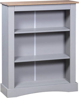 vidaXL - Boekenkast - 3 - planken - 81x29x100 - cm - grenenhout - Corona-stijl - grijs