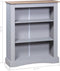 vidaXL - Boekenkast - 3 - planken - 81x29x100 - cm - grenenhout - Corona-stijl - grijs