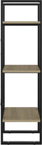 vidaXL - Boekenkast - 3 - schappen - 40x30x105 - cm - bewerkt - hout - sonoma - eiken