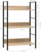 vidaXL - Boekenkast - 3 - schappen - 60x27,6x90,5 - cm - bewerkt - hout - eikenkleurig