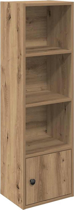 vidaXL - Boekenkast - 31x24x102 - cm - bewerkt - hout - artisanaal - eikenkleurig