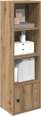 vidaXL - Boekenkast - 31x24x102 - cm - bewerkt - hout - artisanaal - eikenkleurig