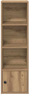 vidaXL - Boekenkast - 31x24x102 - cm - bewerkt - hout - artisanaal - eikenkleurig