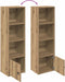 vidaXL - Boekenkast - 31x24x102 - cm - bewerkt - hout - artisanaal - eikenkleurig