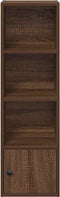vidaXL - Boekenkast - 31x24x102 - cm - bewerkt - hout - bruin - eikenkleurig