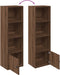 vidaXL - Boekenkast - 31x24x102 - cm - bewerkt - hout - bruin - eikenkleurig