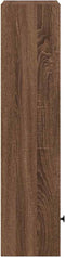 vidaXL - Boekenkast - 31x24x102 - cm - bewerkt - hout - bruin - eikenkleurig