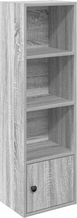 vidaXL - Boekenkast - 31x24x102 - cm - bewerkt - hout - grijs - sonoma - eikenkleurig