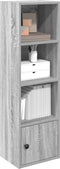 vidaXL - Boekenkast - 31x24x102 - cm - bewerkt - hout - grijs - sonoma - eikenkleurig
