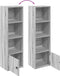 vidaXL - Boekenkast - 31x24x102 - cm - bewerkt - hout - grijs - sonoma - eikenkleurig