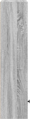 vidaXL - Boekenkast - 31x24x102 - cm - bewerkt - hout - grijs - sonoma - eikenkleurig
