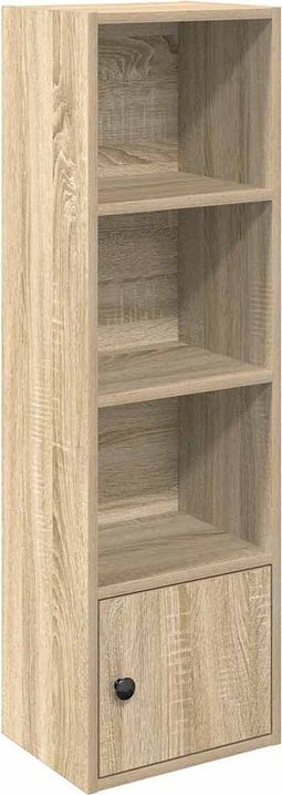 vidaXL - Boekenkast - 31x24x102 - cm - bewerkt - hout - sonoma - eikenkleurig