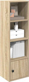 vidaXL - Boekenkast - 31x24x102 - cm - bewerkt - hout - sonoma - eikenkleurig