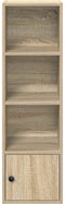 vidaXL - Boekenkast - 31x24x102 - cm - bewerkt - hout - sonoma - eikenkleurig