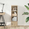 vidaXL - Boekenkast - 31x24x102 - cm - bewerkt - hout - sonoma - eikenkleurig