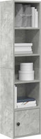 vidaXL - Boekenkast - 31x24x127 - cm - bewerkt - hout - betongrijs