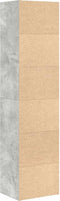 vidaXL - Boekenkast - 31x24x127 - cm - bewerkt - hout - betongrijs
