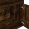vidaXL - Boekenkast - 31x24x127 - cm - bewerkt - hout - gerookt - eikenkleurig