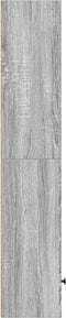 vidaXL - Boekenkast - 31x24x127 - cm - bewerkt - hout - grijs - sonoma - eikenkleurig