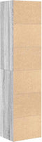 vidaXL - Boekenkast - 31x24x127 - cm - bewerkt - hout - grijs - sonoma - eikenkleurig