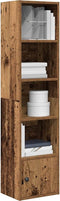 vidaXL - Boekenkast - 31x24x127 - cm - bewerkt - hout - oud - houtkleurig