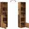 vidaXL - Boekenkast - 31x24x127 - cm - bewerkt - hout - oud - houtkleurig