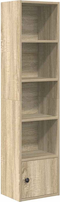vidaXL - Boekenkast - 31x24x127 - cm - bewerkt - hout - sonoma - eikenkleurig
