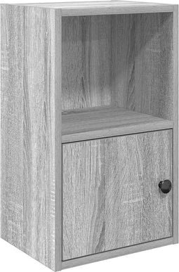 vidaXL - Boekenkast - 31x24x52 - cm - bewerkt - hout - grijs - sonoma - eikenkleurig