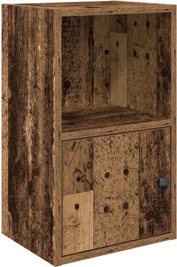 vidaXL - Boekenkast - 31x24x52 - cm - bewerkt - hout - oud - houtkleurig