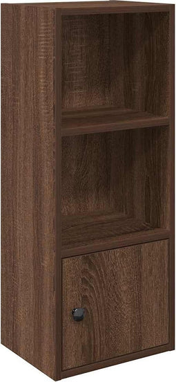 vidaXL - Boekenkast - 31x24x77 - cm - bewerkt - hout - bruin - eikenkleurig