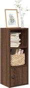 vidaXL - Boekenkast - 31x24x77 - cm - bewerkt - hout - bruin - eikenkleurig