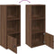 vidaXL - Boekenkast - 31x24x77 - cm - bewerkt - hout - bruin - eikenkleurig