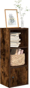 vidaXL - Boekenkast - 31x24x77 - cm - bewerkt - hout - gerookt - eikenkleurig