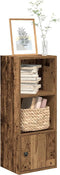 vidaXL - Boekenkast - 31x24x77 - cm - bewerkt - hout - oud - houtkleurig