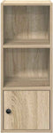 vidaXL - Boekenkast - 31x24x77 - cm - bewerkt - hout - sonoma - eikenkleurig