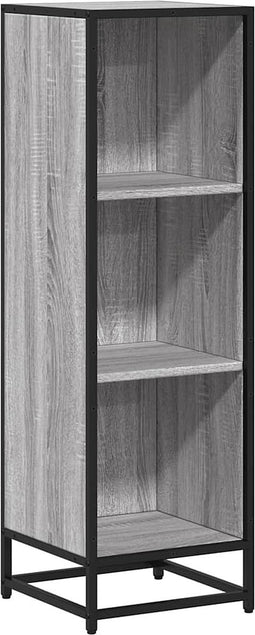 vidaXL - Boekenkast - 33,5x33x107,5 - bewerkt - hout - grijs - sonoma - eikenkleur