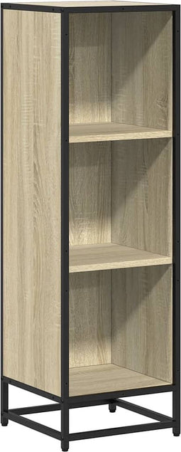 vidaXL - Boekenkast - 33,5x33x107,5 - cm - bewerkt - hout - sonoma - eikenkleurig