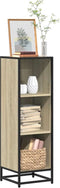 vidaXL - Boekenkast - 33,5x33x107,5 - cm - bewerkt - hout - sonoma - eikenkleurig