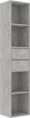 vidaXL - Boekenkast - 36x30x171 - cm - bewerkt - hout - betongrijs
