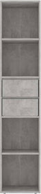 vidaXL - Boekenkast - 36x30x171 - cm - bewerkt - hout - betongrijs