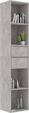 vidaXL - Boekenkast - 36x30x171 - cm - bewerkt - hout - betongrijs