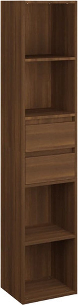 vidaXL - Boekenkast - 36x30x171 - cm - bewerkt - hout - bruin - eikenkleur