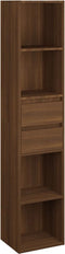 vidaXL - Boekenkast - 36x30x171 - cm - bewerkt - hout - bruin - eikenkleur
